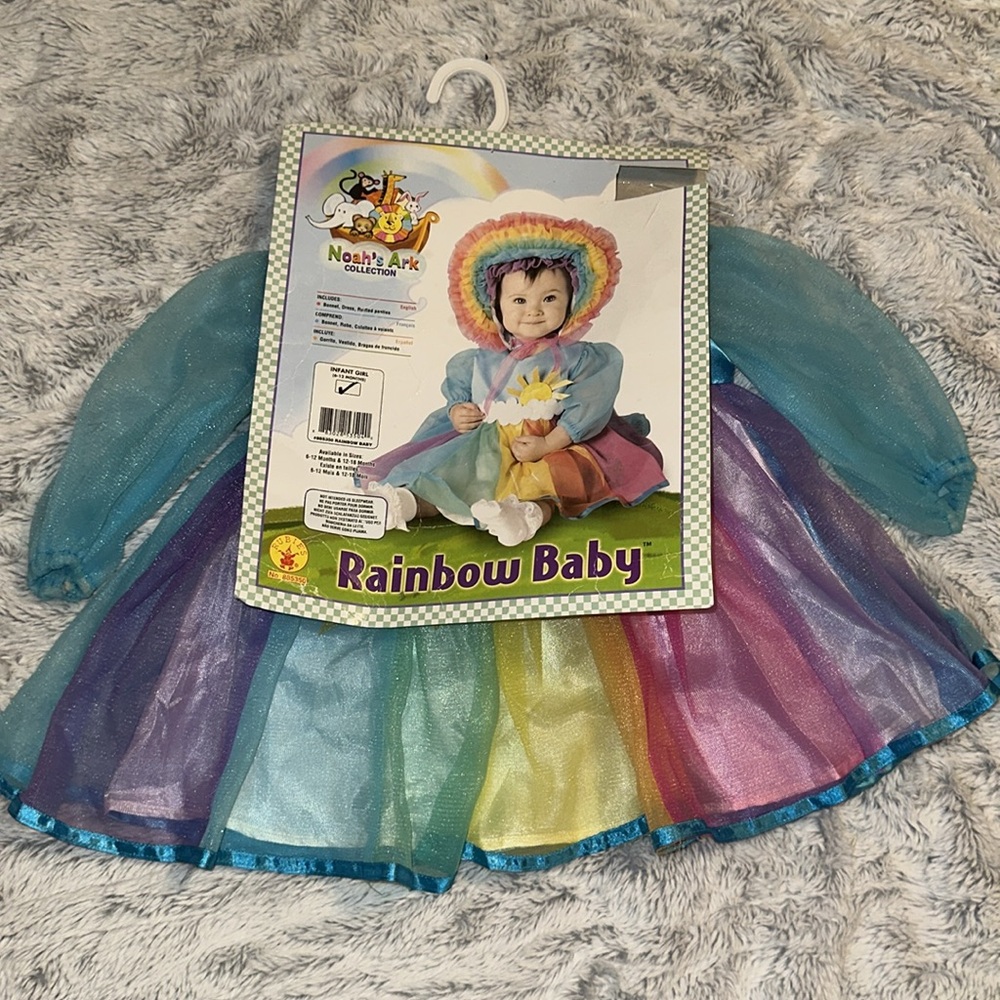 🆕 RAINBOW BABY Costume Infant 6-12M Sun‎ Dress Hat - Picture 2 of 14